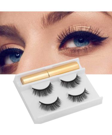 Magnetic Eyelashes Set 2 Pairs of Magnetic Eyelashes and 1 Magnetic Liquid Eyeliner Natural Look & Reusable Waterproof Lasting Eyelash Extension Tool (04) - Buy Online on GoSupps.com