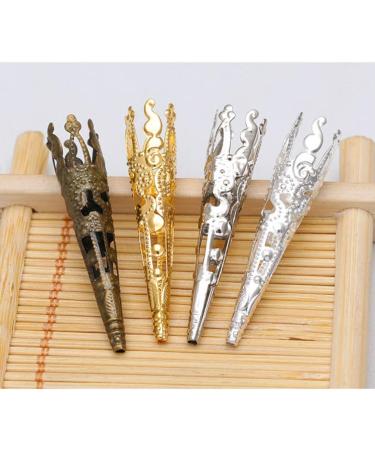 ARTIBETTER 100pcs Flower Bead Caps - Tibetan Style Metal Filigree Cones for DIY Jewelry Making (Golden) - Buy Online on GoSupps.com