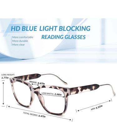 JM 3-Pack Classic Square Reading Glasses - Fashion Oversized Blue Light Filter Glasses for Women & Men - Mixed Strength 1.0x - Buy Online on GoSupps.com