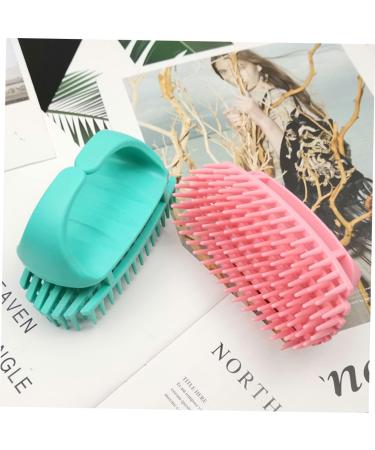 Oatipho 2-in-1 Hair Shampoo Brush & Scalp Massager - Silicone Scalp Brush for Adult | 11x6cm Green - Enhance Your Hair Care Routine! - Buy Online on GoSupps.com