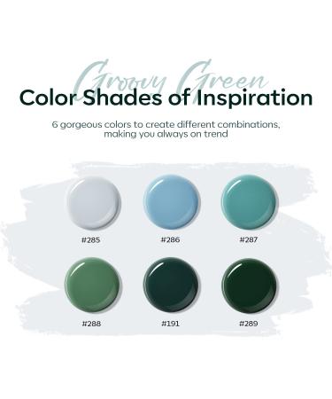 Modelones Poly Nail Gel Kit - 6 Colors 48W Nail Lamp Dark Emerald Green & Misty Gray - Perfect for Fall/Winter DIY Nail Art & Gifts - Buy Online on GoSupps.com