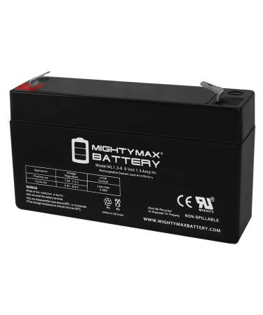 Mighty Max Battery 6V 1.3Ah Replacement Battery Compatible with PANASONIC LC-R061R3PU RECH.