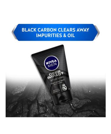 MEN Deep Impact Face Wash | Black Carbon | Intense Clean for Beard & Face | 100g - Oil & Impurity Removal - Buy Online on GoSupps.com