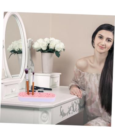 Angoily Pink Silicone Makeup Brush Storage Box - Organizer & Holder for Cosmetics | 28X5CM | Ideal for International Shipping - Buy Online on GoSupps.com