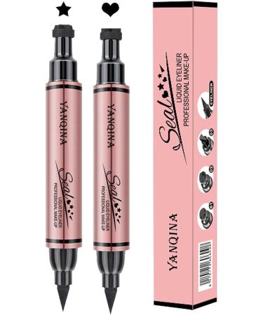 Heart Eye Liner Stamp | Double-Ended Eye Liner Stamps - Waterproof Sweat-Resistant Wing Eye Liner Stamp for All Eye Shapes Star Love Wing Shape - Buy Online on GoSupps.com