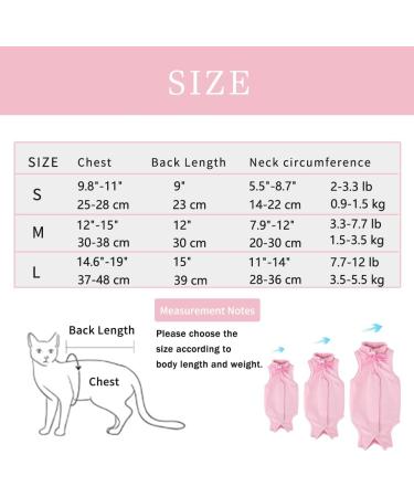 Recovery Suit for Cats - Postoperative Litter Clothing for Belly Wounds & Skin Diseases | Soft Indoor Pet Outfit (S Pink) - Ideal for Cats Under 5 Months - Buy Online on GoSupps.com