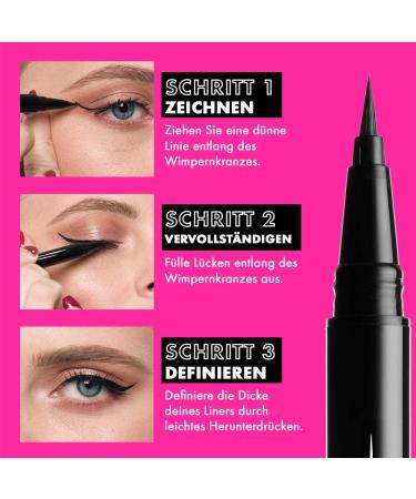 Nyx Professional Makeup Epic Ink Eye Liner - Waterproof Vegan 2-Pack (Shade 01 Black 1ml) - International Shipping Available - Buy Online on GoSupps.com