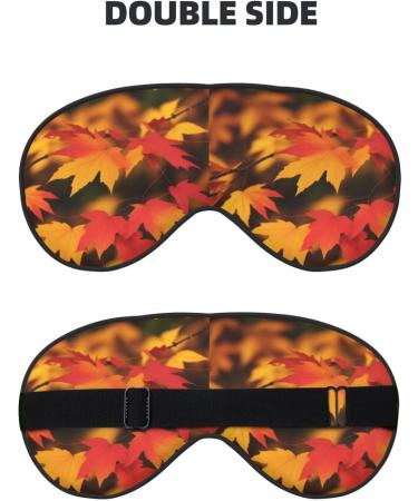 Sleep Mask Eye for Women & Men - Reusable Soft Blackout Eye Masks for Better Sleep | Travel & Camping Essentials | Unique Gifts - Red Maple Leaves Design - Buy Online on GoSupps.com