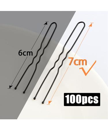 MBSOMNUS 100pcs Black Bobby Pins | U-Shaped Metal Hair Needles with Storage Box for Women & Girls - Perfect for Hairdressing Weddings & Everyday Use - Buy Online on GoSupps.com