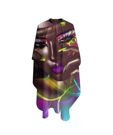 ONE TO PROMISE African Woman Barber Cape | Waterproof Hair Stylist Apron for Adults | Fashionable African American Salon Cape - 55x66 - Buy Online on GoSupps.com