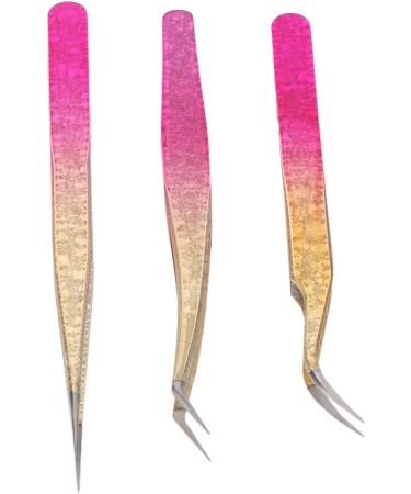 3 Piece Stainless Steel Nail Art Tweezers Set - Multifuntional Rhinestone Tongs for Manicure with Straight Bending Tips - Easy Absorption & Extraction - Buy Online on GoSupps.com