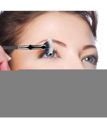 Mascara Fan Brush | Ergonomic Angled Eyelash Brush | Eyelash Eyebrow Brush Lash Wand Brush Tool Eye Shadow Brush Eye Lashes Makeup Tools Eye Shadow Brush for Lower Lashes - Buy Online on GoSupps.com