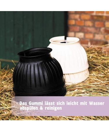 Premium Hoof Bells for Horses & Ponies - Black & White Rubber Jumping Bells S-XXL for Optimal Hoof Protection - Buy Online on GoSupps.com