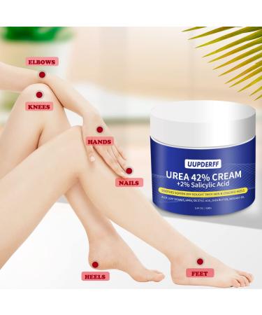 Urea Cream 42% with 2% Salicylic Acid - 5.64 Oz - Foot & Hand Moisturizer for Dry, Cracked Skin - Softens, Exfoliates, Repairs - Buy Online on GoSupps.com