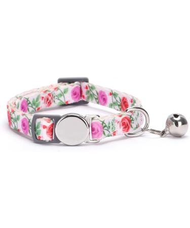 Moonpet Personalized Cat Collar with Name & Phone Number | Safe Heart Rose Design with Bell - Buy Online on GoSupps.com