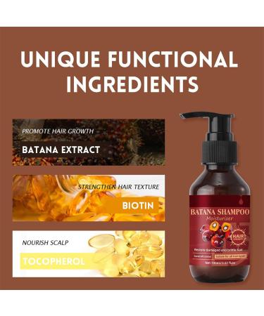 Batana Oil Shampoo for Hair Growth | Strengthens & Repairs Damaged Hair | All Hair Types | 3.51 fl oz - Best International Shipping - Buy Online on GoSupps.com
