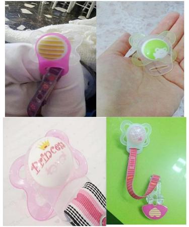 12pcs Transparent Silicone Button Pacifier Holder Clips for Baby MAM Soother - Buy Online on GoSupps.com