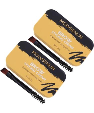 WOONEKY 2 Pcs Eyebrow Styling Cream Wax and Eyebrow Wax Stick Eyebrow Shaper Kit Eyebrow Soap Clear Brow Wax - Buy Online on GoSupps.com
