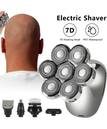 5 in 1 7D Electric Head Shaver for Men - Cordless Waterproof Rechargeable Grooming Kit for Bald Heads - Buy Online on GoSupps.com