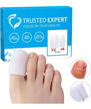10 Pairs Silicone Toe Caps - Pain Relief & Protection for Ingrown Toenails Calluses & Blisters | Big Toe Cover - Buy Online on GoSupps.com