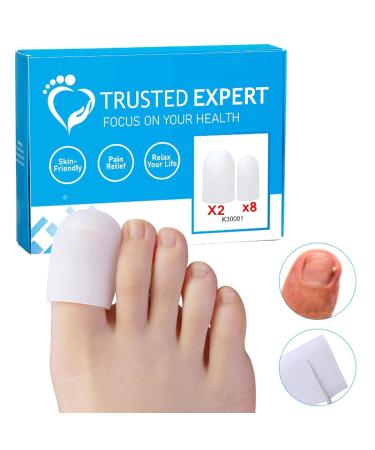 Toe Cushion Hose - Angrek 10 Pairs Silicone Adjustable Toe Caps for Pain Relief & Protection from Ingrown Toenails & Friction - Buy Online on GoSupps.com