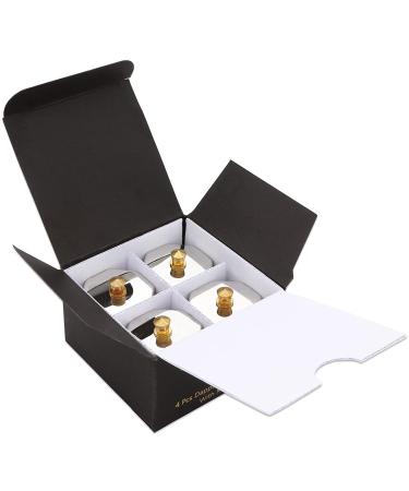 Beauticom Crystal Glass Dappen Dish Set - 4 Pieces Octagon Shape with Stainless Steel Lid for Acrylic Nail Dip Powder, Monomer, and Polish Remover - Buy Online on GoSupps.com