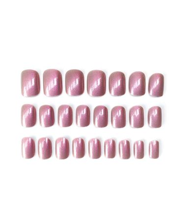 Aurora Purple Holo Mermaid Press on Nails Set - 48pcs Full Cover Artificial Nail Set for Women - Includes Nail Glue and Adhesive Tabs - Buy Online on GoSupps.com