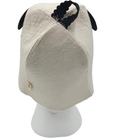 Fragrant Moments Panda Sauna Hat - 100% Cotton Felt Small Fit - Ultimate Sauna Cap for Comfort - Buy Online on GoSupps.com