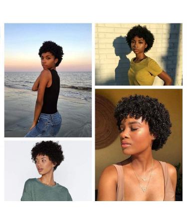 Ifly Afro Wig - Brazilian Human Curly Wig for Black Women | Short 6 Kinky Curly Real Hair Wigs - Buy Online on GoSupps.com