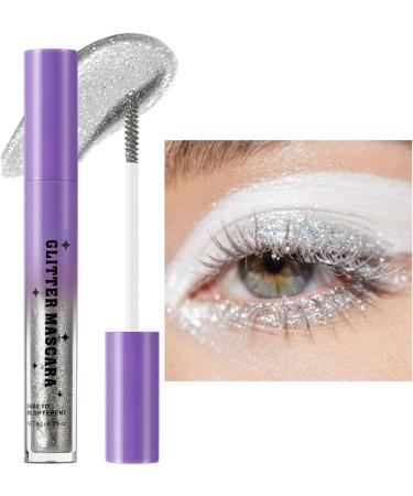  Tktouci Glitter Mascara Long-Lasting | Waterproof Lengthening Curling Smudge-Proof Long-Lasting Eyelash Makeup for Women for Weddings Parties Stage Proms - Buy Online on GoSupps.com