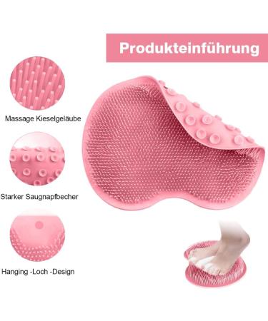 Buy Foot Brush & Massager - Non-Slip Silicone Shower Pad with Suction Cup - Pink Foot Bath W scher for Ultimate Relaxation - Buy Online on GoSupps.com