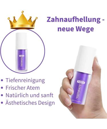 Stavdlnn Purple Toothpaste for Whitening - Brighten & Lighten Your Smile | Best Purple Toothpaste for White Teeth - Buy Online on GoSupps.com