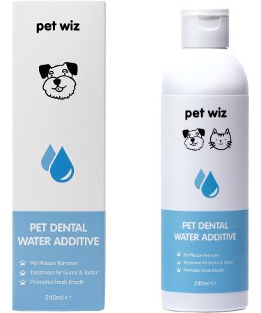 pet wiz Dental Water Additive for Dogs & Cats | Fights Bad Breath | Removes Plaque & Tartar | Promotes Healthy Gums | 240ml 240 ml (Pack of 1) - Buy Online on GoSupps.com