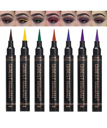 Bellesky Colorful Dual Ended Winged Eyeliner Stamp - Long Lasting & Waterproof Liquid Eyeliner (6 Colors) | Easy to Apply for Beginners & Makeup Artists - Buy Online on GoSupps.com