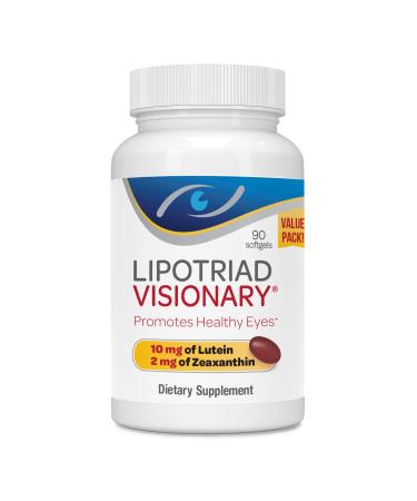 Lipotriad Visionary Eye Vitamin and Mineral Supplement with AREDS2 Ingredients in Our own Custom Formula, 90 Count 90 Count (Pack of 1)