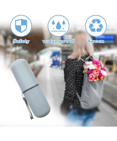 Portable Travel Toothbrush Holder Case - Blue | Ideal for Travel, Business, Camping | Convenient Toothbrush and Toothpaste Storage - Buy Online on GoSupps.com