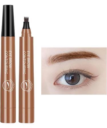 Eyebrow Liquid | 4 Point Eyebrow Marker Pencil Eyebrow Marker Black For Nature Simulation Wild Eyebrows Quick Dry Long Wear No Smudge Light Brown - Buy Online on GoSupps.com