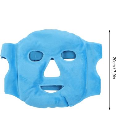 Facial Mask Sleeping Hot Cold Compress Gel Bead Face Cover Soft Swelling Stress Relief Heat Ice Pack Face Cover Dark Blue - Buy Online on GoSupps.com