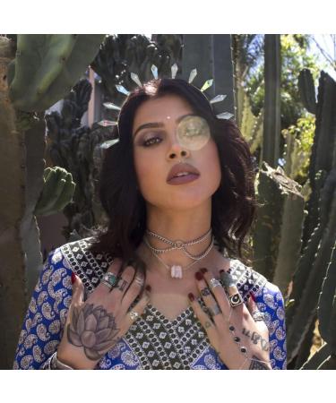 Gold Clear AB Crystal Prism Spiked Halo Crown Headpiece | Handmade Hair Accessory for Women - Buy Online on GoSupps.com