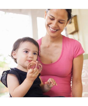 Buy BPA-Free Silicone Baby Toy Grasping Toy & Teething Ring - Safe Apricot Color for Infants - Buy Online on GoSupps.com