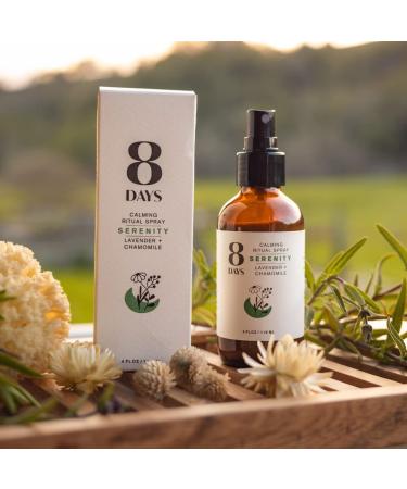 8 Days Aromatherapy Ritual Spray | For Room Body Pillow | Organic + Vegan | Meditation + Yoga Mist | Essential Oil Room Spray | Room Freshener | Lavender Chamomile Serenity Lavender + Chamomile - Buy Online on GoSupps.com