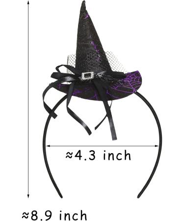 ATDAWN Halloween Headbands - 6 Pack Witch Hat, Eyeball Boppers, LED Flashing Eyes, Spider Web, Rose Floral Crown, Skull - Cosplay Party Accessories - Buy Online on GoSupps.com
