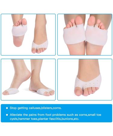Belissy Pressure Point Foot Pads - Gel Toe Cushions & Bunion Corrector Insoles for Midfoot Support | 2 Pairs of Comfort Foam for Yoga & Daily Wear - Buy Online on GoSupps.com