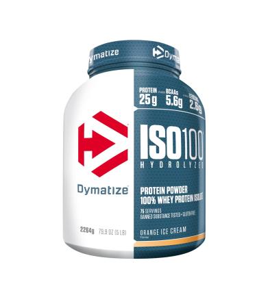 Dymatize ISO 100 Hydrolyzed Orange Ice Cream 2264g - Whey Protein Hydrolysat + Isolat Pulver