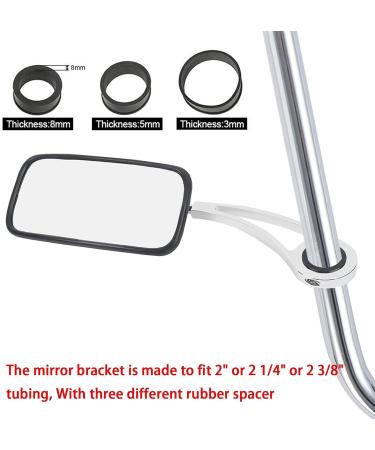 Tengchang Boat Wakeboard Tower Mirror Convex Water Ski Rearview- Long Silver Arm - Buy Online on GoSupps.com