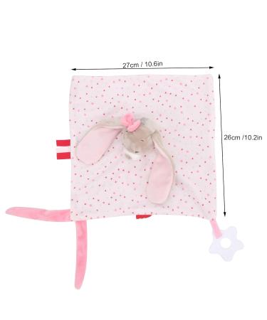 Baby Teether Towel Security Blanket - Cute Rabbit Soothing Plush Toy for Boys & Girls | Infant Lovey Gift | Soft & Comfortable - Buy Online on GoSupps.com