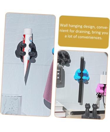 Alipis 4-Piece Wall-Mounted Toothbrush Holder & Bathroom Organizer No Punching Hooks for Easy Installation - Buy Online on GoSupps.com