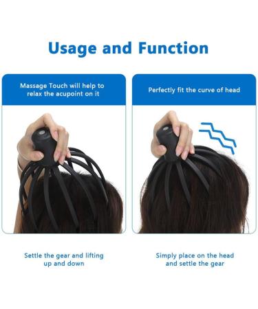 Qtynudy Electric Octopus Claw Scalp Massager - Stress Relief & Hair Stimulation | Therapeutic Head Scratcher for Relaxation - Buy Online on GoSupps.com