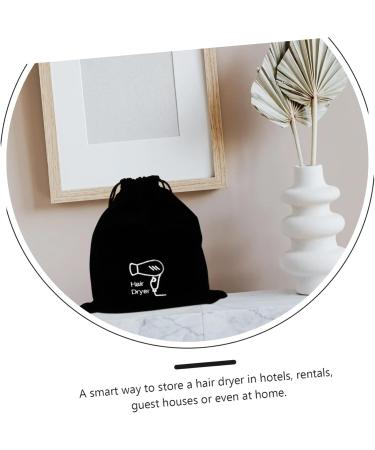 Baluue 6 Pcs Hair Dryer Storage Bag Hair Dryer Bag Hotel Hair Dryer Pouch Jewels for Hair Black Flannel - Buy Online on GoSupps.com
