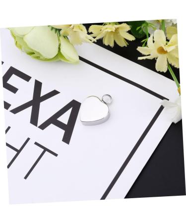 TEHAUX Necklace Chain Stainless Bottle Heart Shaped Simple Silver Pendant Neck Perfume Steel - Buy Online on GoSupps.com
